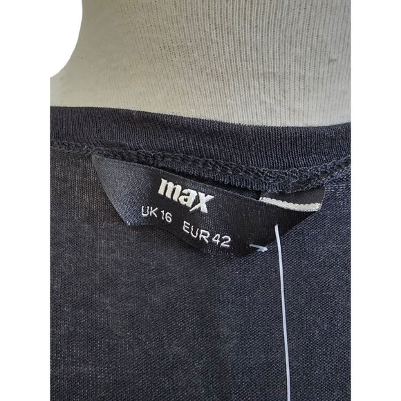 Vintage Womens Sheer Peignoir Dressing Gown Large Black Longline Lace Trim Sexy - Picture 7 of 10